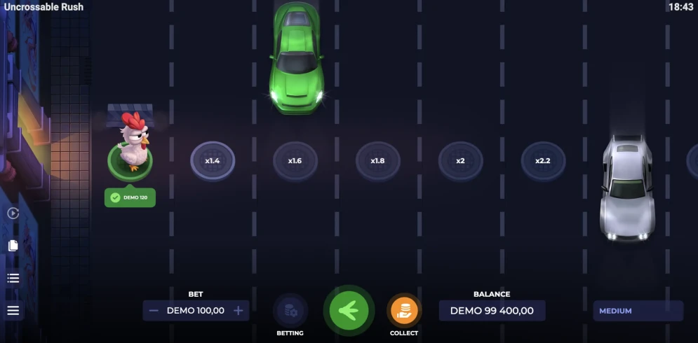 Uncrossable Rush demo